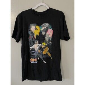Shonen Jump Naruto Shippuden T-Shirt Mens Size M Front Graphics 100% Cotton